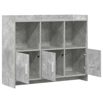 Dressoir Betongrijs 98,5 x 33 x 80 cm Bewerkt hout
