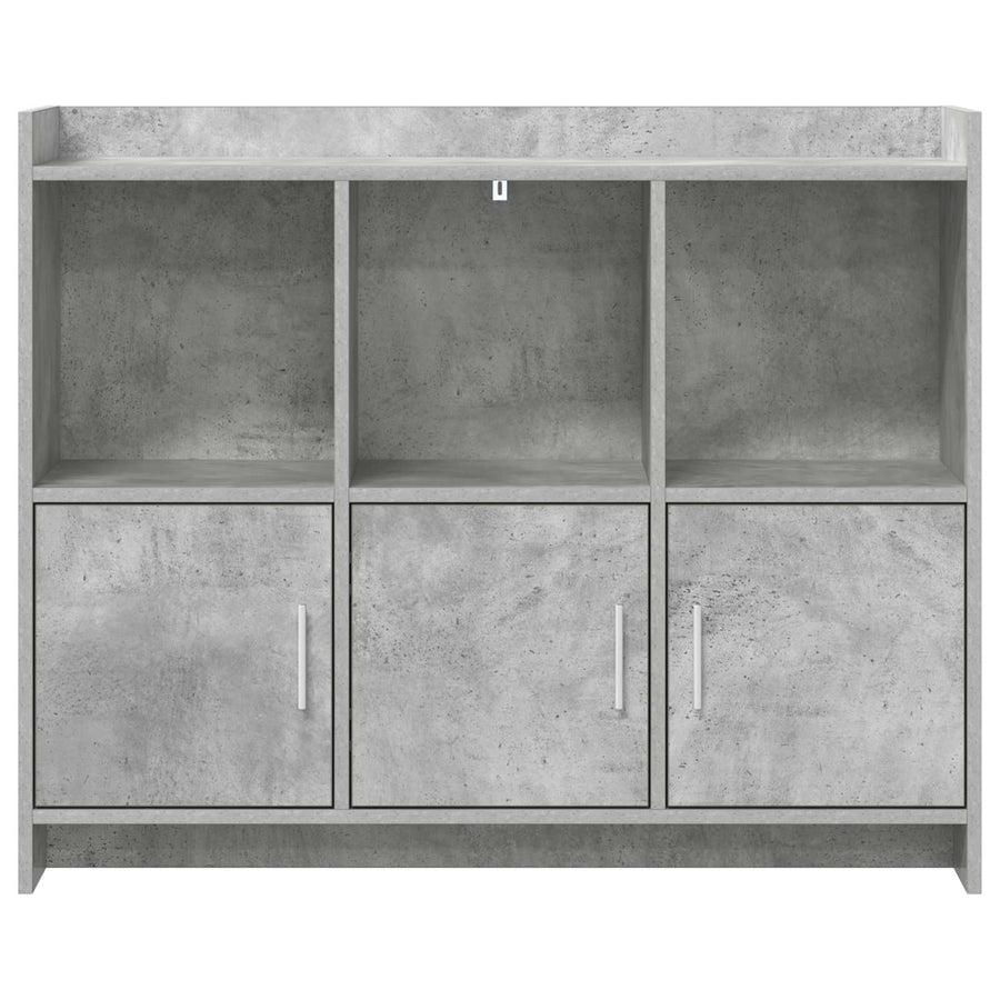 Dressoir Betongrijs 98,5 x 33 x 80 cm Bewerkt hout