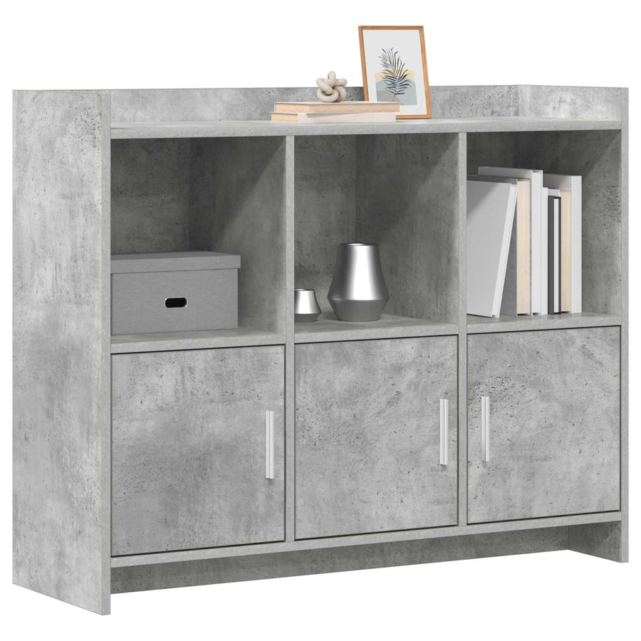 Dressoir Betongrijs 98,5 x 33 x 80 cm Bewerkt hout