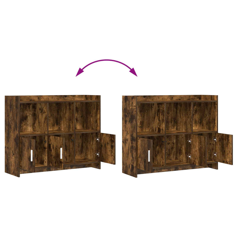 Dressoir Gerookt eiken 98,5 x 33 x 80 cm Bewerkt hout