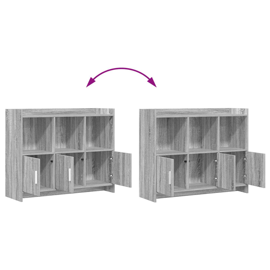 Dressoir Grijs Sonoma 98,5 x 33 x 80 cm Bewerkt hout