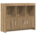 Dressoir bewerkt hout 98,5x33x80 cm artisanaal eiken
