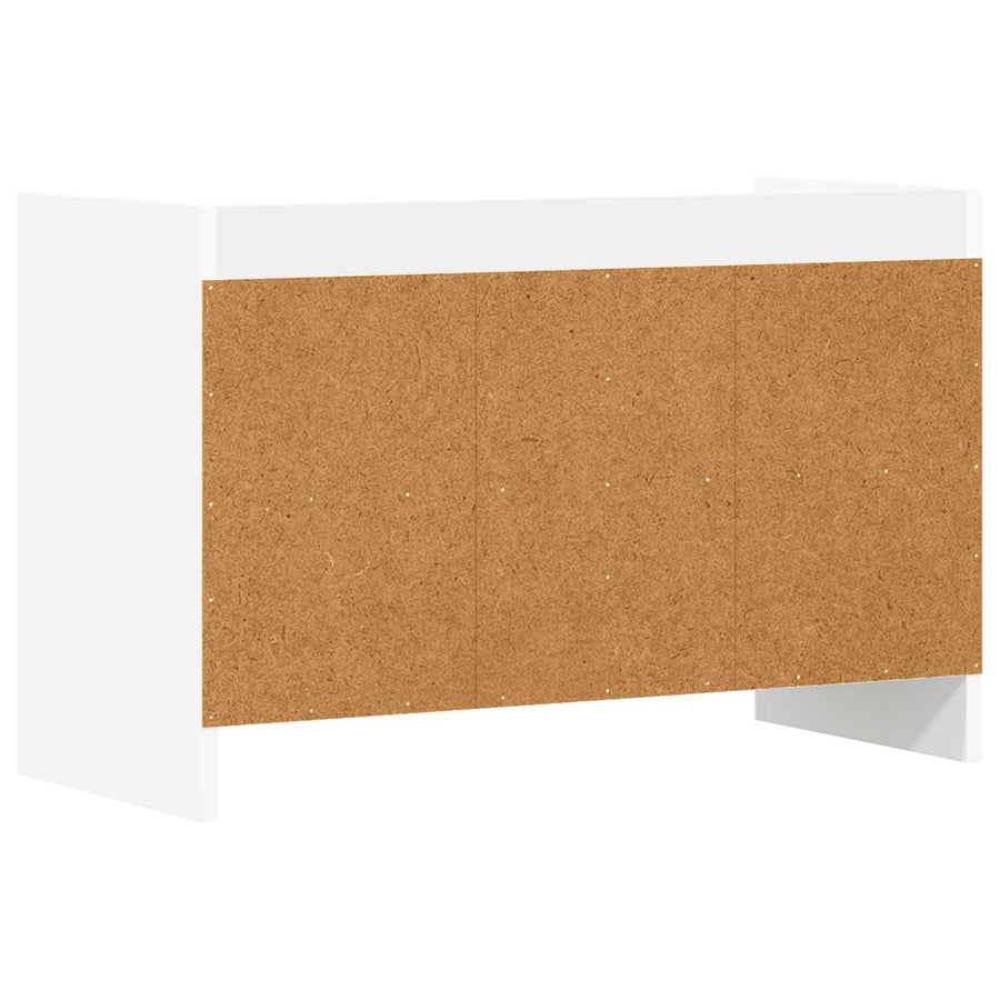 TV-kast 71,5 x 33 x 47 cm Wit Bewerkt hout