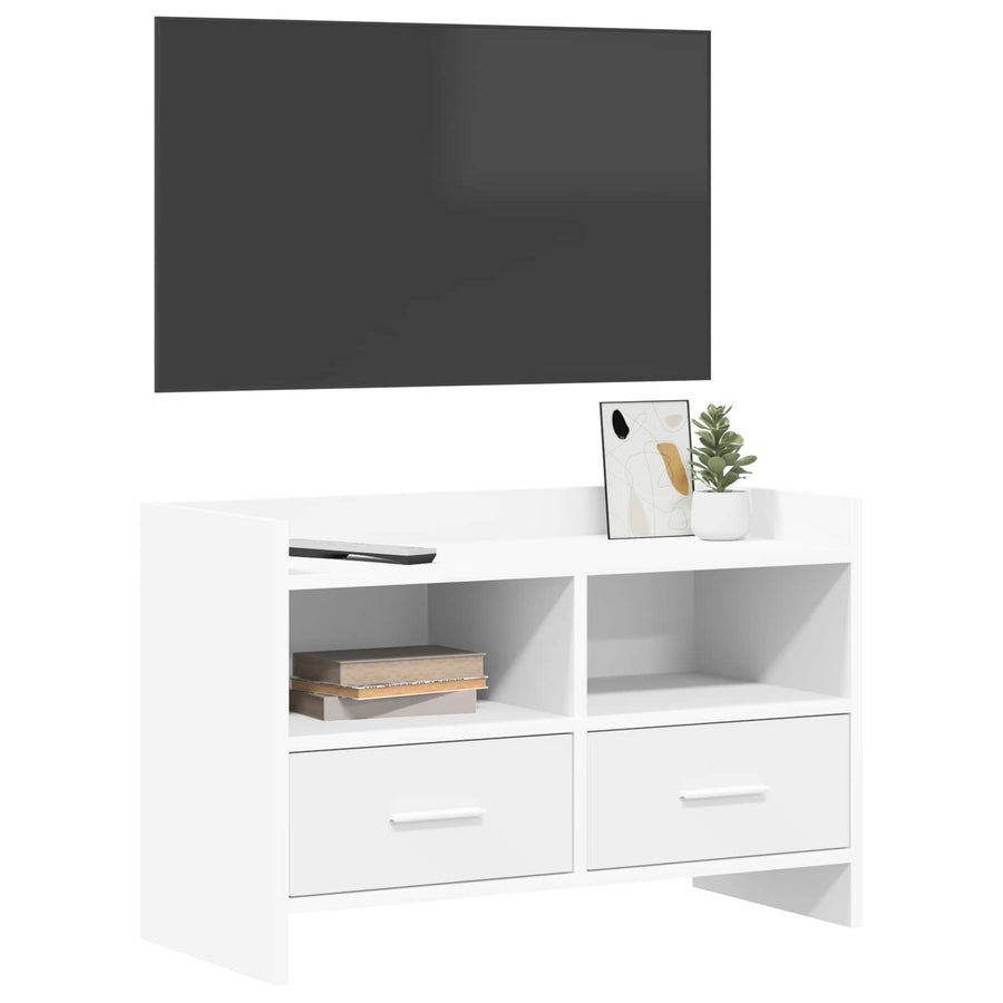 TV-kast 71,5 x 33 x 47 cm Wit Bewerkt hout