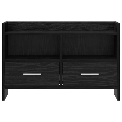 TV-kast 71,5 x 33 x 47 cm Zwart eiken Bewerkt hout