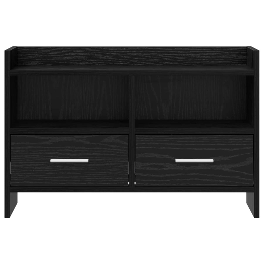 TV-kast 71,5 x 33 x 47 cm Zwart eiken Bewerkt hout