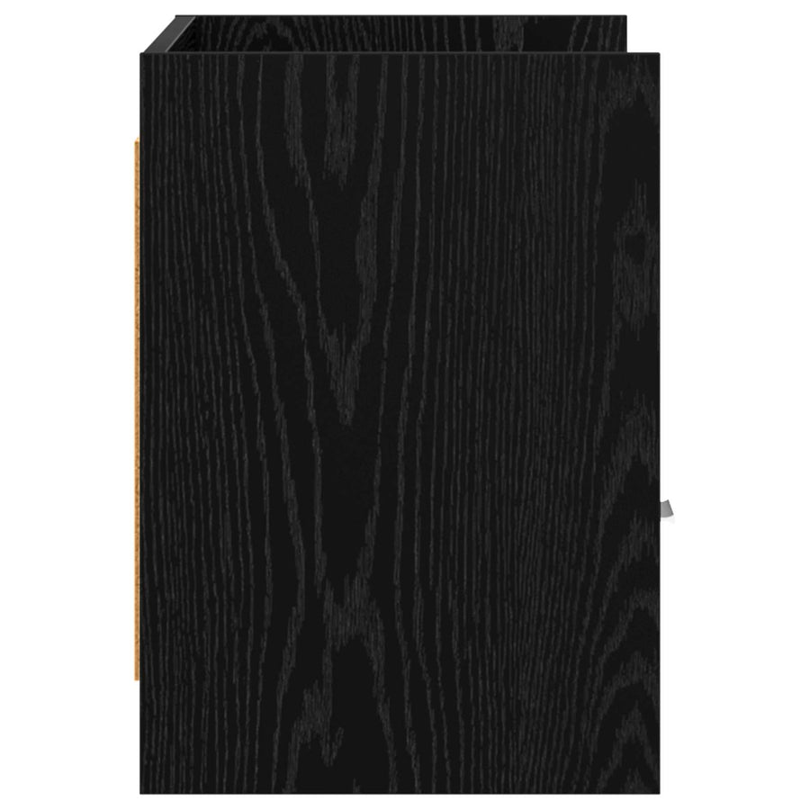 TV-kast 71,5 x 33 x 47 cm Zwart eiken Bewerkt hout