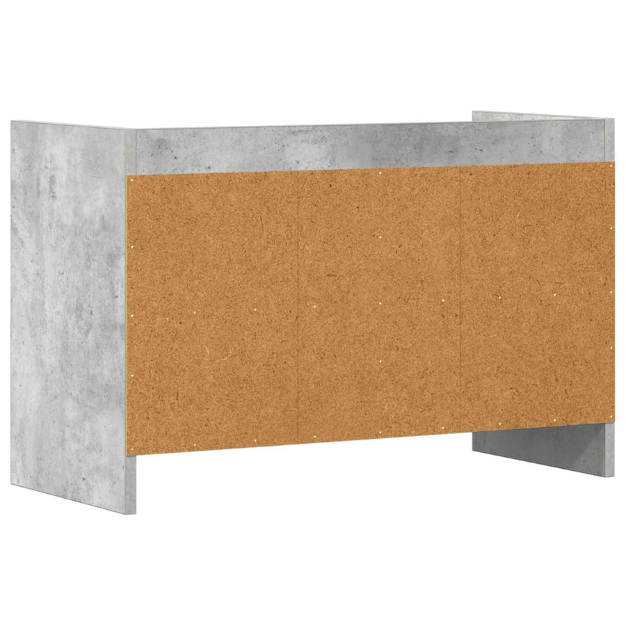 TV-kast 71,5 x 33 x 47 cm Betongrijs Bewerkt hout