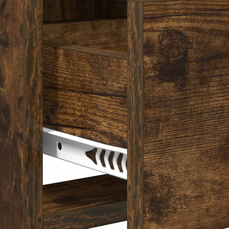 TV-kast 71,5 x 33 x 47 cm Gerookt eiken Bewerkt hout