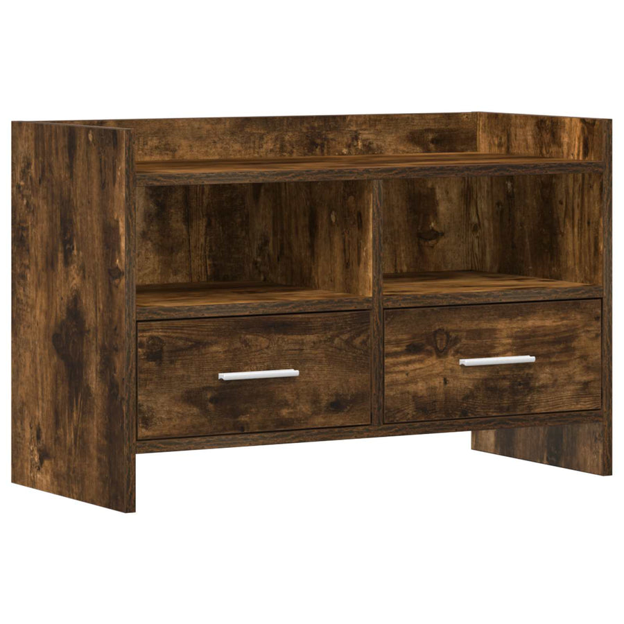 TV-kast 71,5 x 33 x 47 cm Gerookt eiken Bewerkt hout