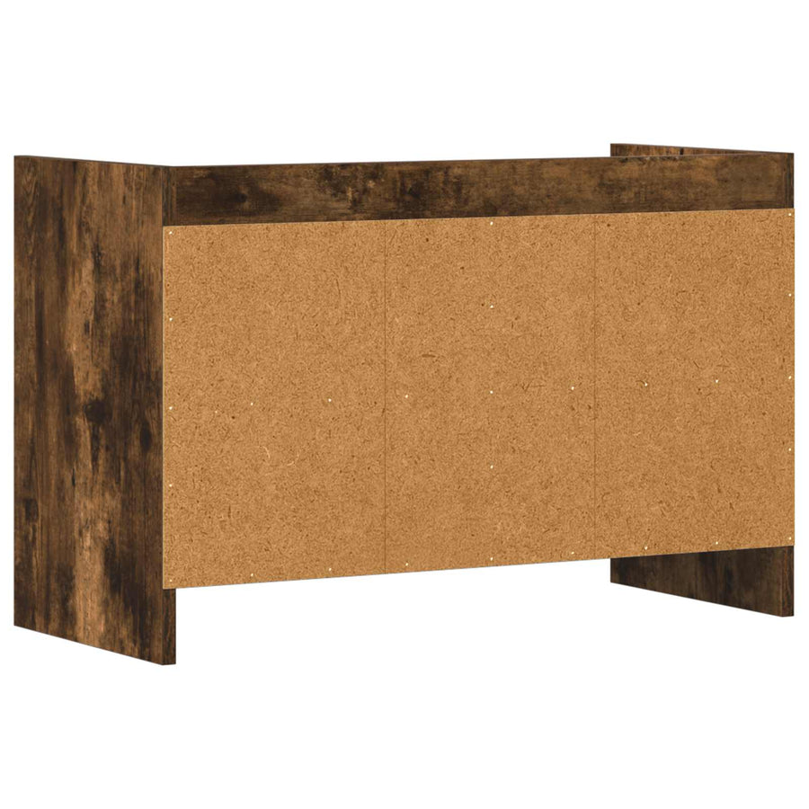 TV-kast 71,5 x 33 x 47 cm Gerookt eiken Bewerkt hout
