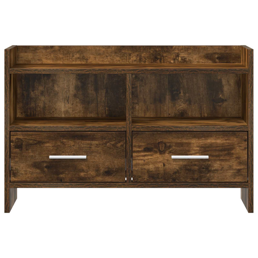 TV-kast 71,5 x 33 x 47 cm Gerookt eiken Bewerkt hout