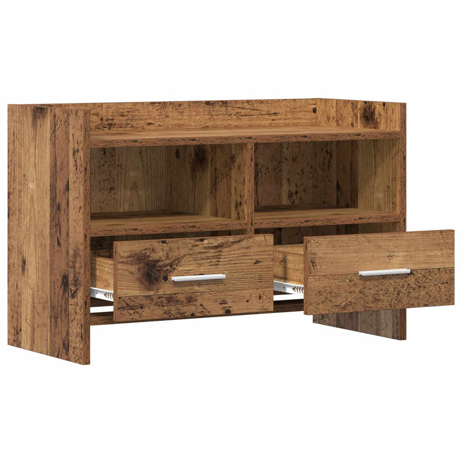 TV-kast 71,5 x 33 x 47 cm Oud hout Bewerkt hout