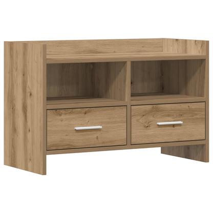 TV-kast 71,5 x 33 x 47 cm Artisanaal eiken Bewerkt hout