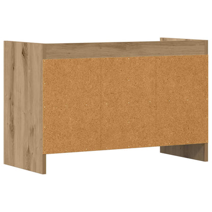TV-kast 71,5 x 33 x 47 cm Artisanaal eiken Bewerkt hout