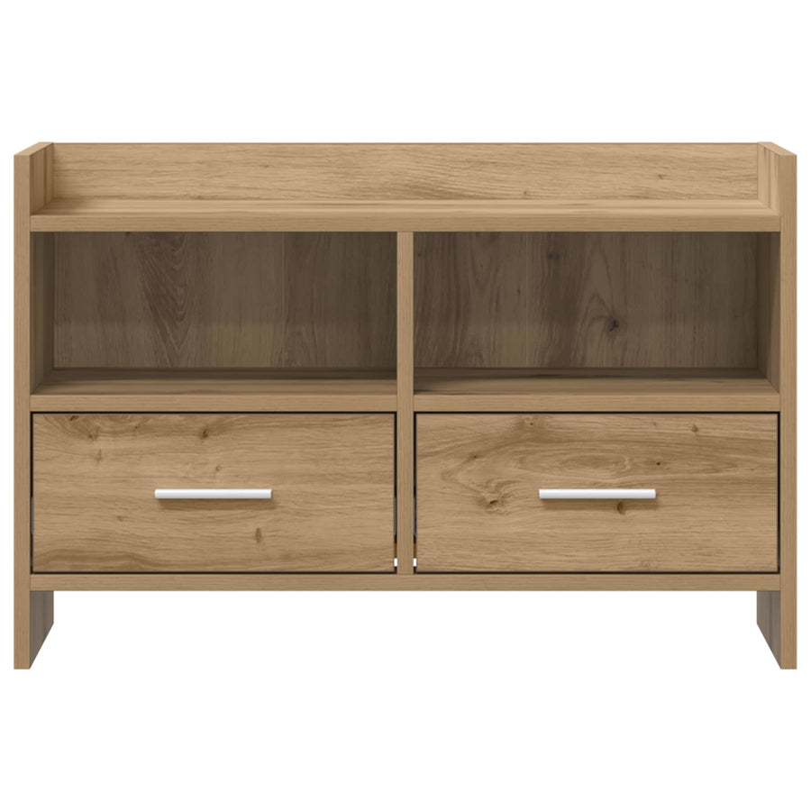 TV-kast 71,5 x 33 x 47 cm Artisanaal eiken Bewerkt hout