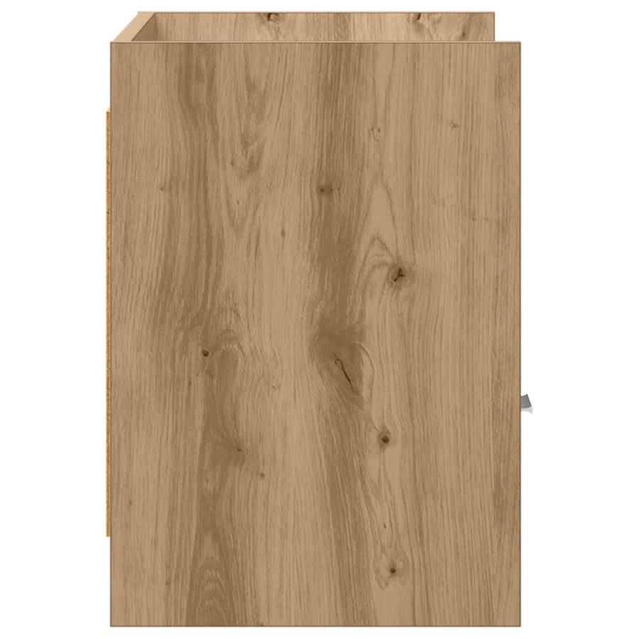 TV-kast 71,5 x 33 x 47 cm Artisanaal eiken Bewerkt hout