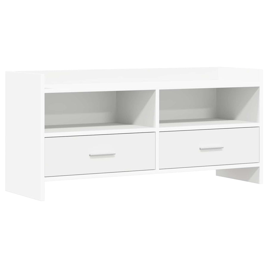 TV-kast 100 x 33 x 47 cm Wit Bewerkt hout