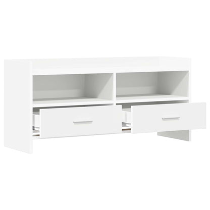 TV-kast 100 x 33 x 47 cm Wit Bewerkt hout