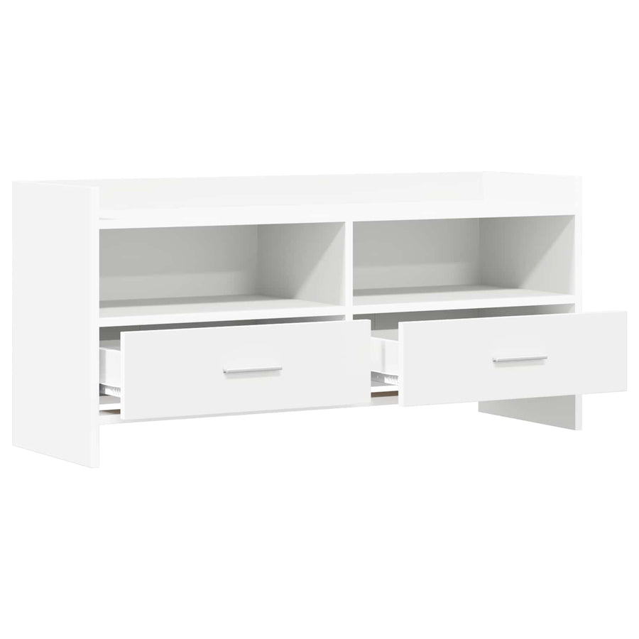 TV-kast 100 x 33 x 47 cm Wit Bewerkt hout
