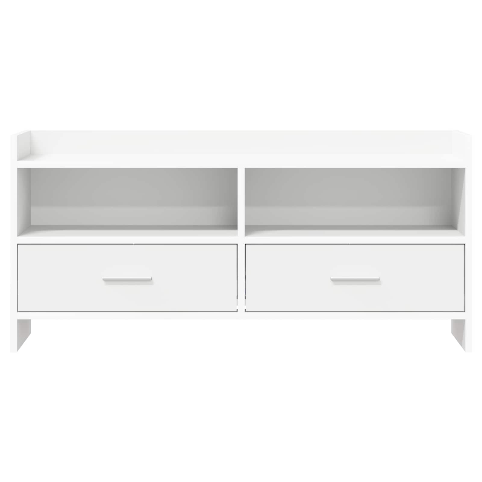 TV-kast 100 x 33 x 47 cm Wit Bewerkt hout