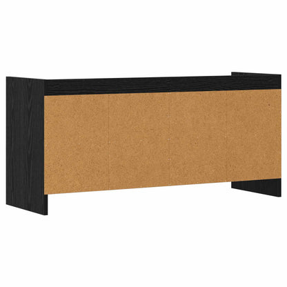 TV-kast 100 x 33 x 47 cm Zwart eiken Bewerkt hout