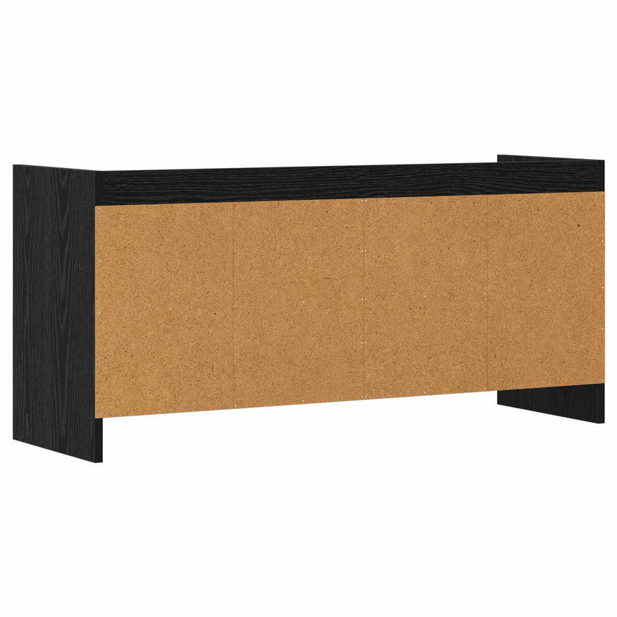 TV-kast 100 x 33 x 47 cm Zwart eiken Bewerkt hout