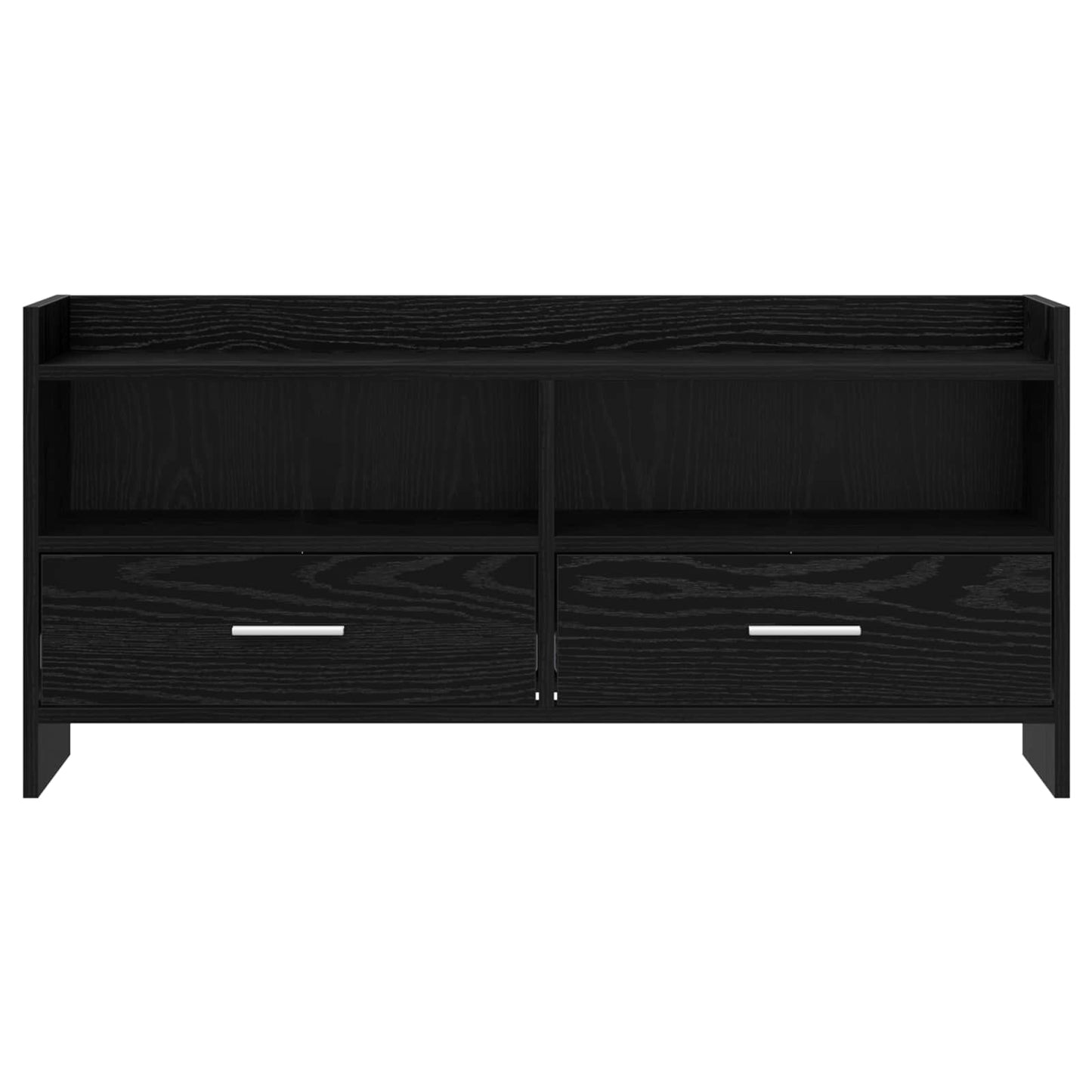 TV-kast 100 x 33 x 47 cm Zwart eiken Bewerkt hout