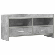 Tv-kast 100x33x47 cm betongrijs bewerkt hout