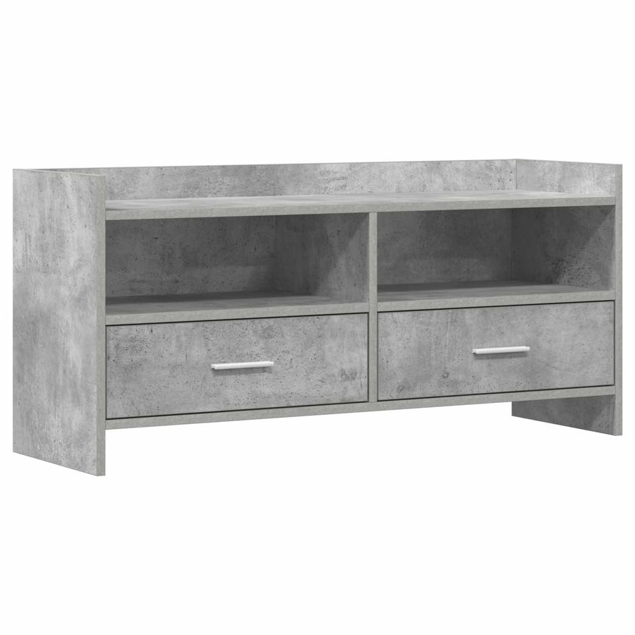 TV-kast 100 x 33 x 47 cm Betongrijs Bewerkt hout