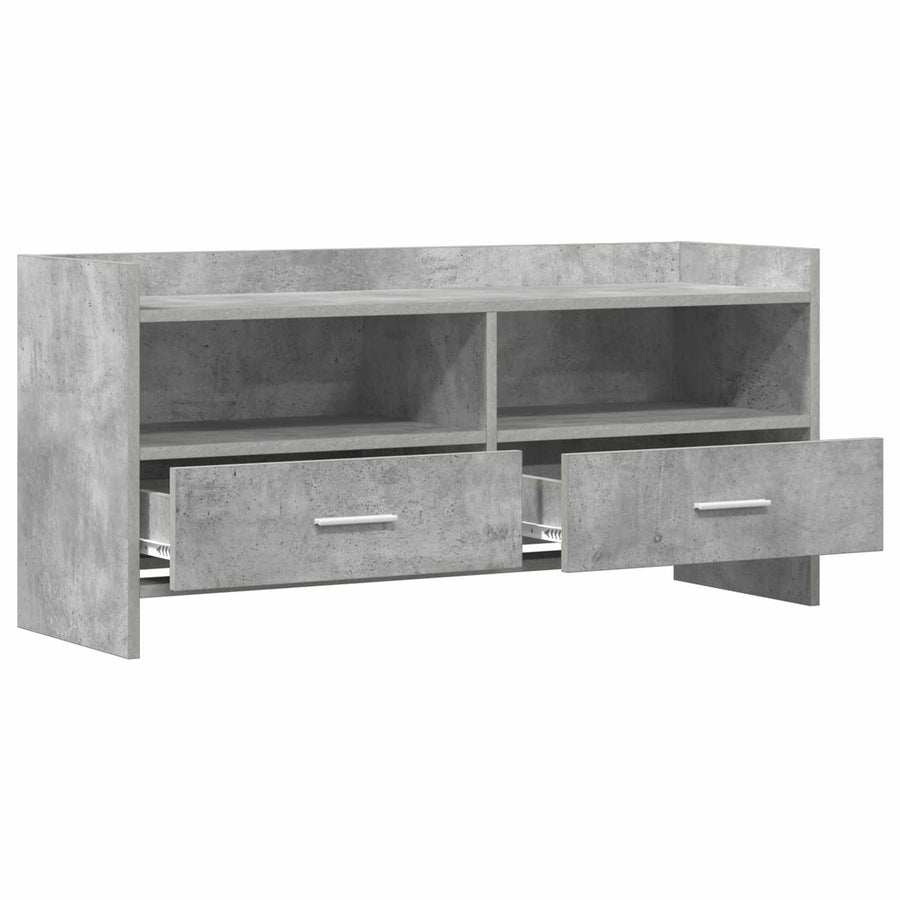TV-kast 100 x 33 x 47 cm Betongrijs Bewerkt hout