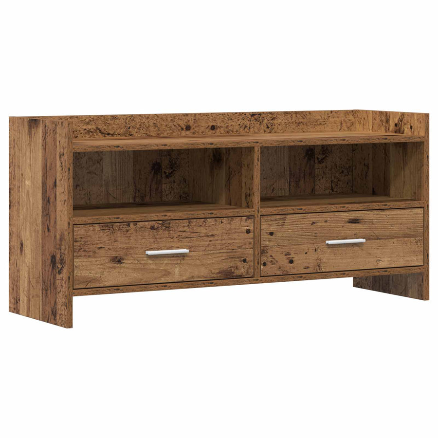 TV-kast 100 x 33 x 47 cm Oud hout Bewerkt hout
