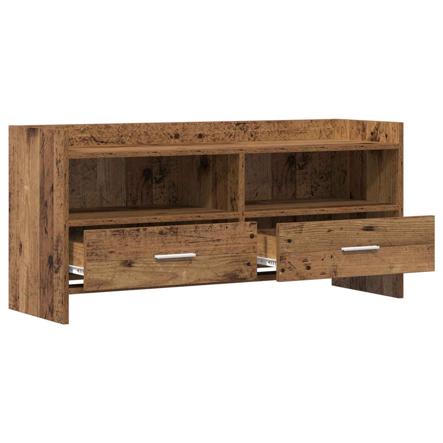 TV-kast 100 x 33 x 47 cm Oud hout Bewerkt hout