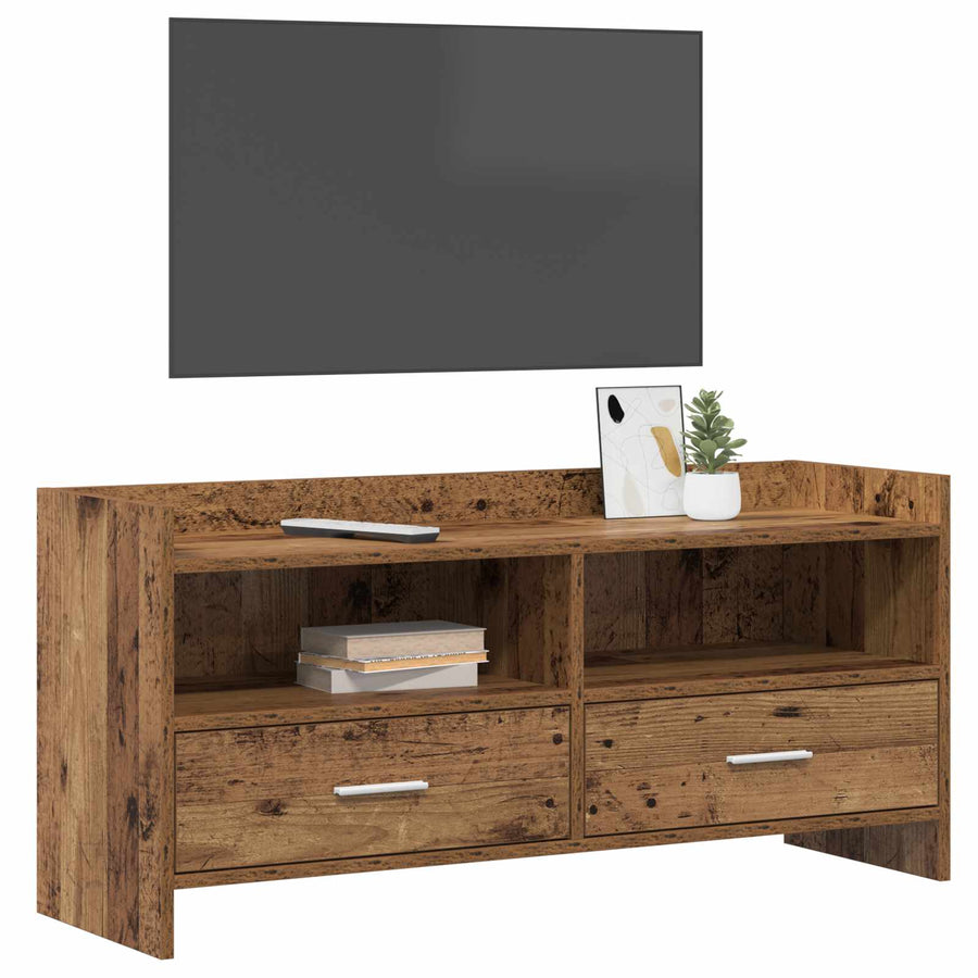 TV-kast 100 x 33 x 47 cm Oud hout Bewerkt hout