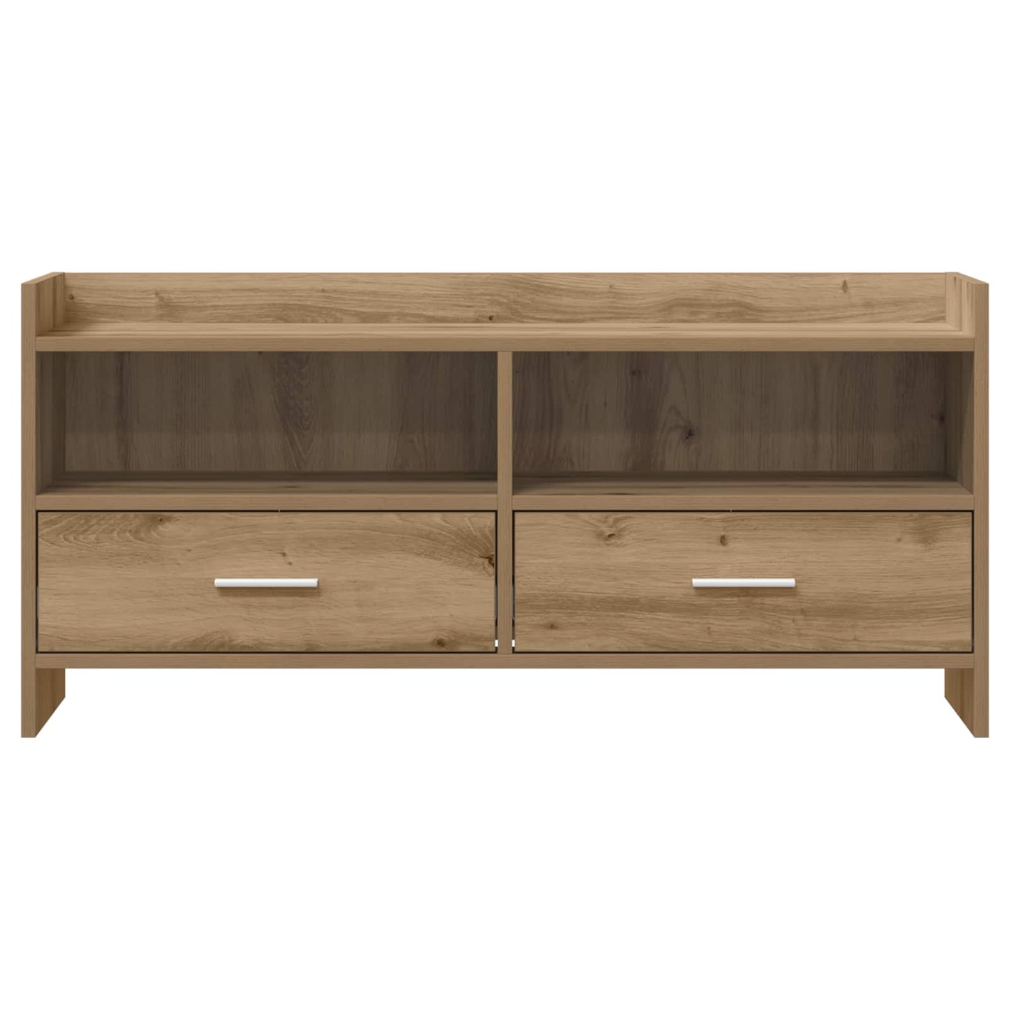 TV-kast 100 x 33 x 47 cm Artisanaal eiken Bewerkt hout