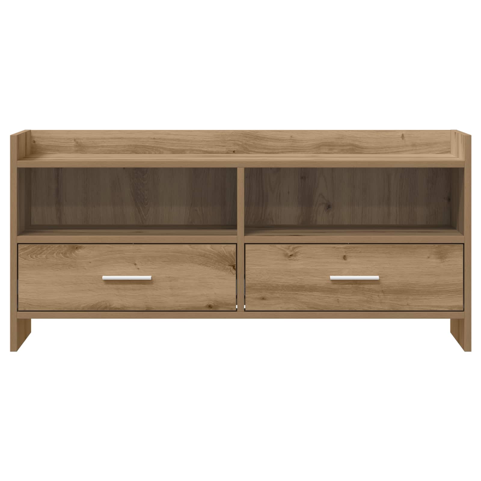 TV-kast 100 x 33 x 47 cm Artisanaal eiken Bewerkt hout