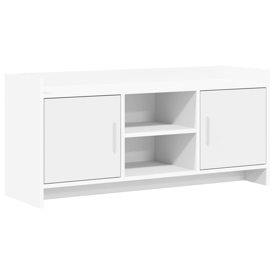 TV-kast 102 x 33 x 47 cm Wit Bewerkt hout