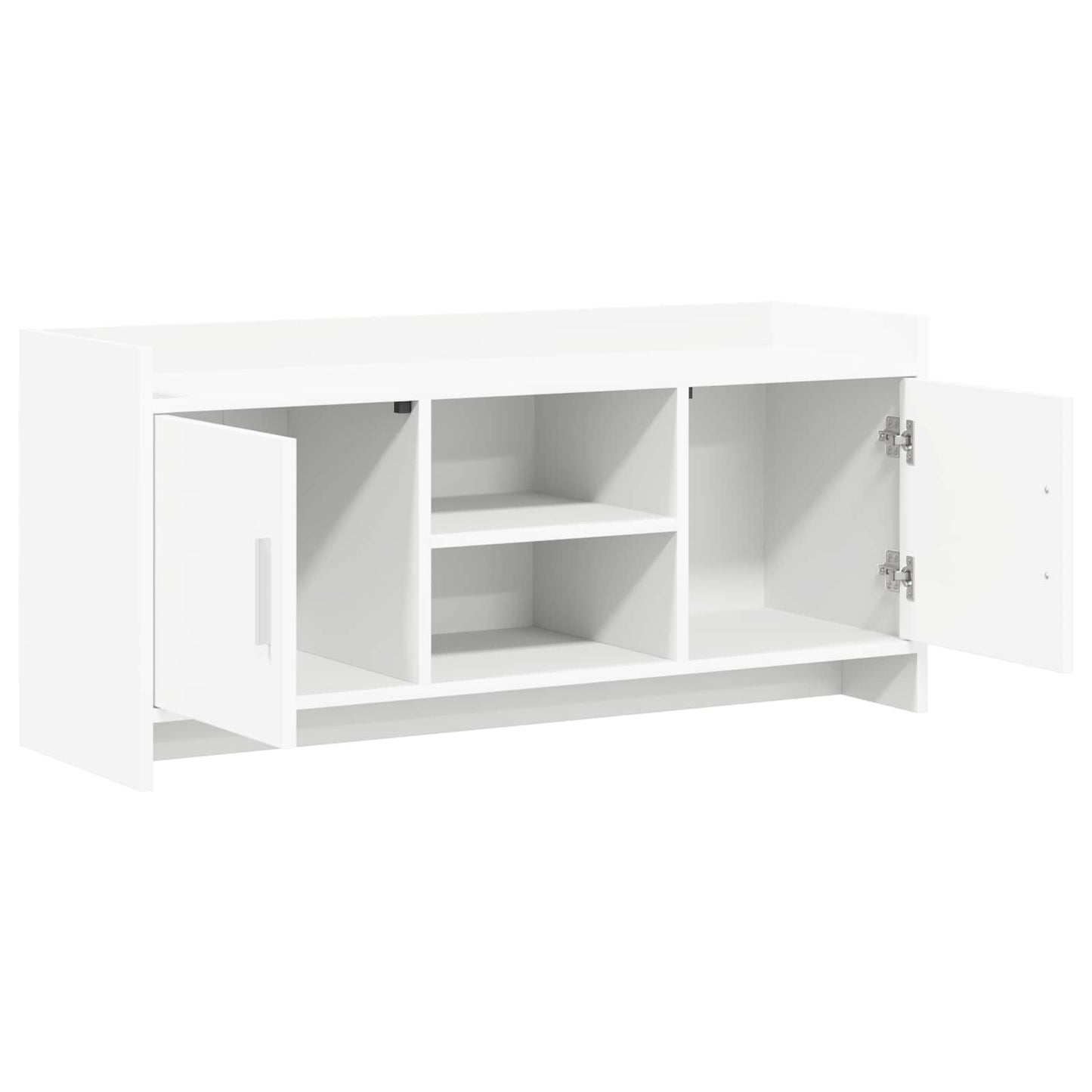 TV-kast 102 x 33 x 47 cm Wit Bewerkt hout