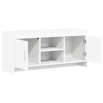 TV-kast 102 x 33 x 47 cm Wit Bewerkt hout