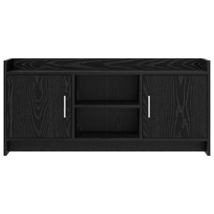 TV-kast 102 x 33 x 47 cm Zwart eiken Bewerkt hout