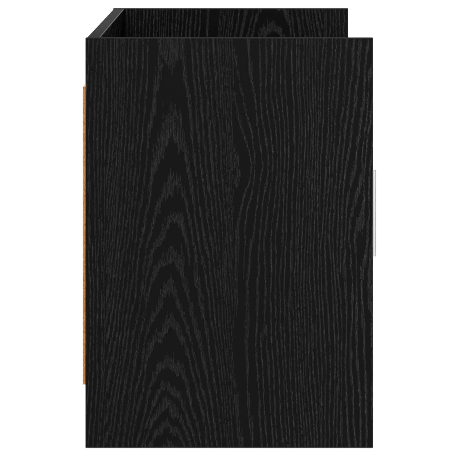 TV-kast 102 x 33 x 47 cm Zwart eiken Bewerkt hout