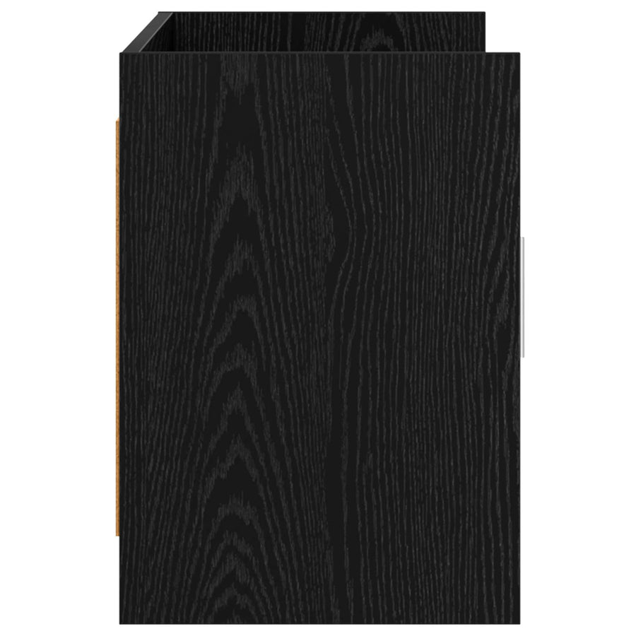 TV-kast 102 x 33 x 47 cm Zwart eiken Bewerkt hout