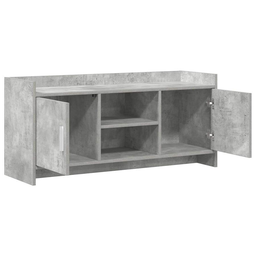 TV-kast 102 x 33 x 47 cm Betongrijs Bewerkt hout