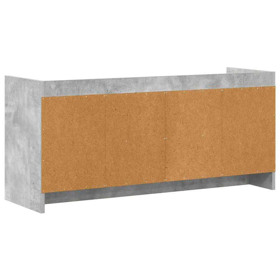 TV-kast 102 x 33 x 47 cm Betongrijs Bewerkt hout