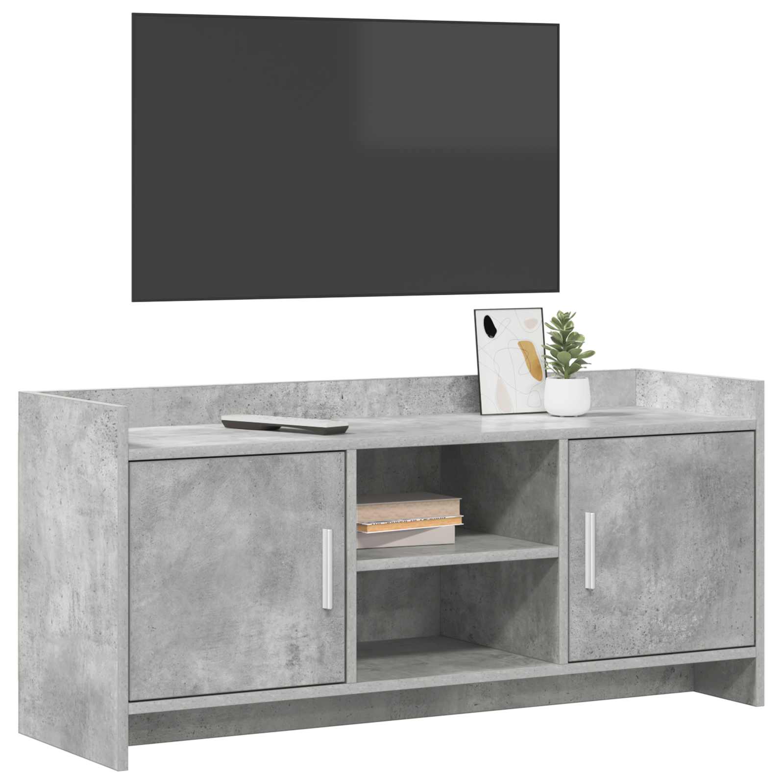 TV-kast 102 x 33 x 47 cm Betongrijs Bewerkt hout