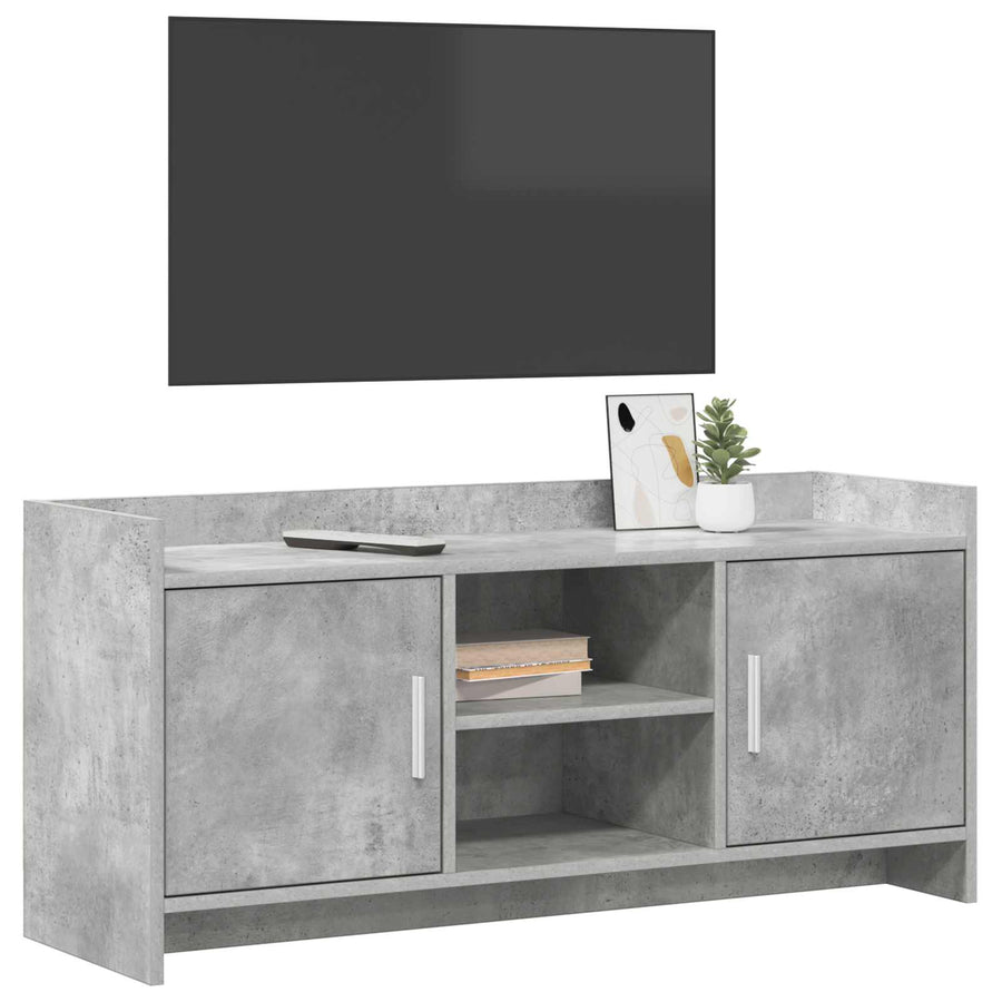 TV-kast 102 x 33 x 47 cm Betongrijs Bewerkt hout