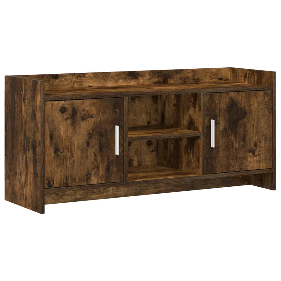 TV-kast 102 x 33 x 47 cm Gerookt eiken Bewerkt hout