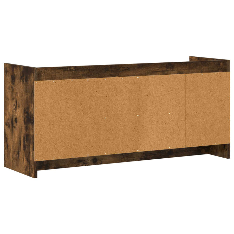 TV-kast 102 x 33 x 47 cm Gerookt eiken Bewerkt hout