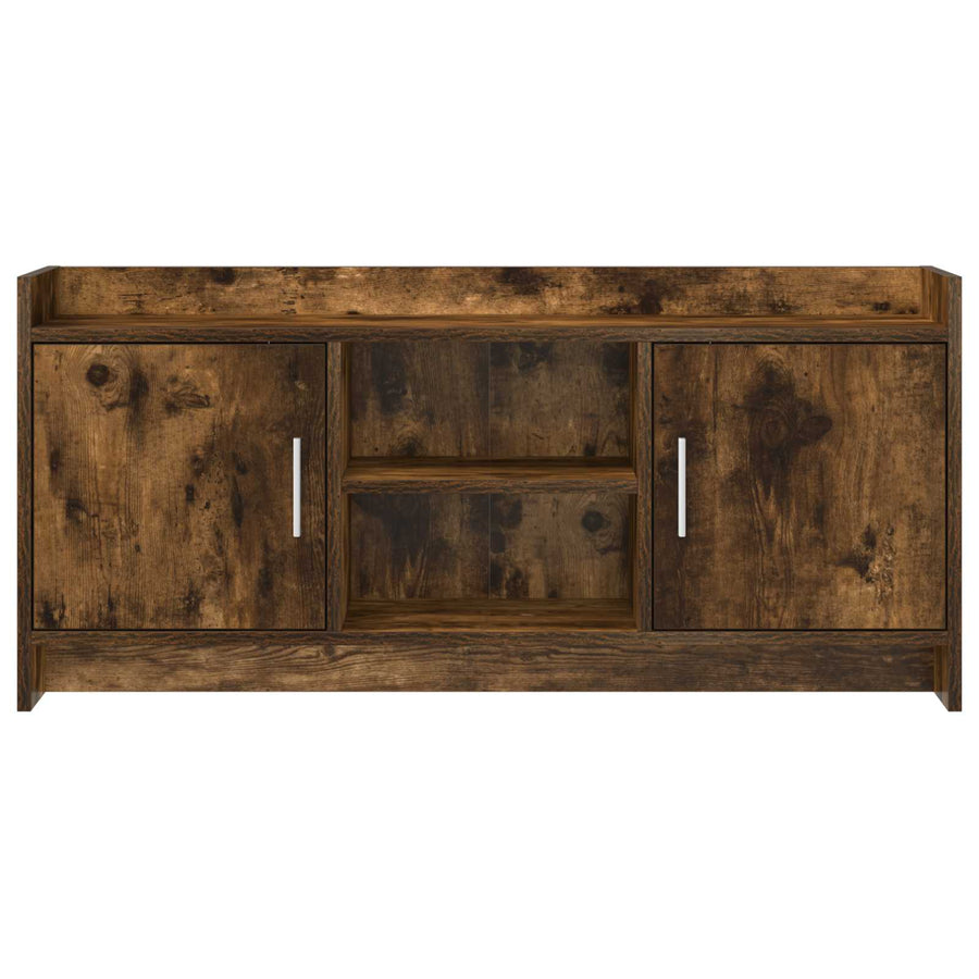 TV-kast 102 x 33 x 47 cm Gerookt eiken Bewerkt hout