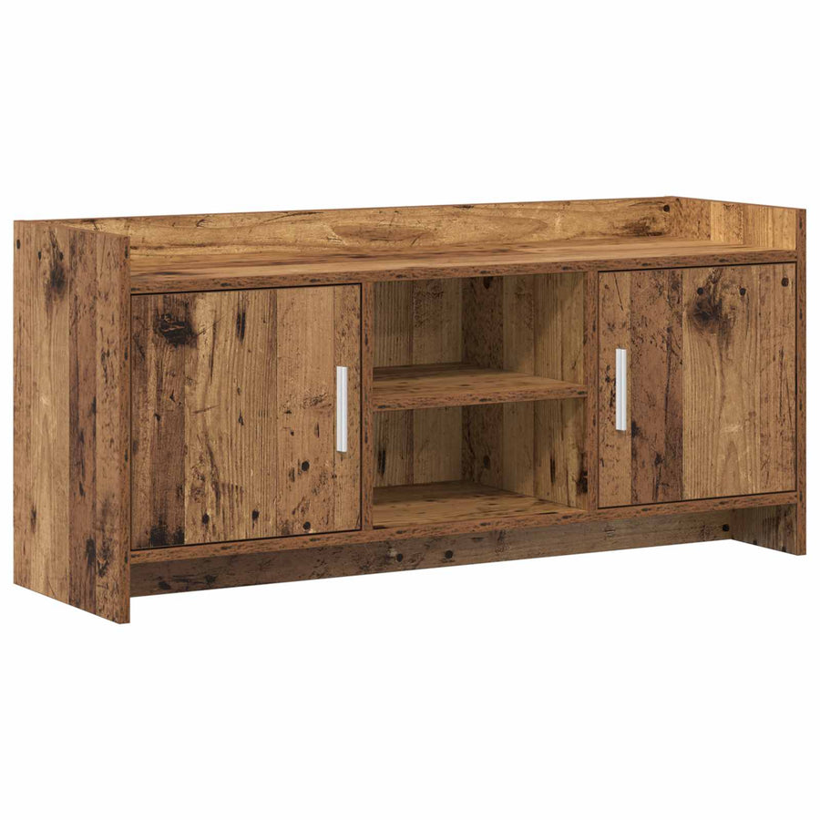 TV-kast 102 x 33 x 47 cm Oud hout Bewerkt hout